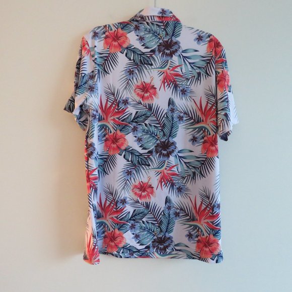 WAGGLE Tropic Breeze Hawaiian Stretch Golf Polo Shirt - Size L - Picture 10 of 14